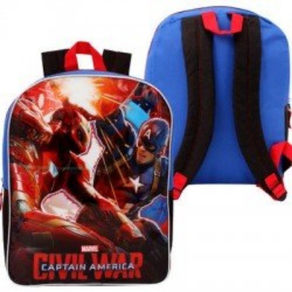 Marvel Captain America vs Iron Man 15" Backpack - Picture 1 of 1